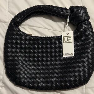 Urban Expressions Black Woven Hobo Bag